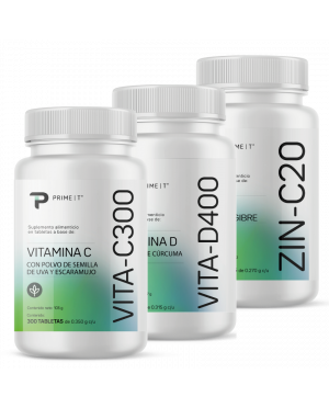 Vitamina C, Vitamina D3 y Zinc