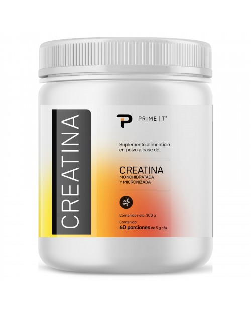 Creatina Monohidratada y Micronizada Primetech 300 gramos frente